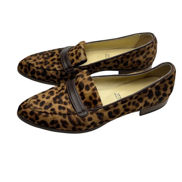 Sarah Flint Alysia x Gravati Leopard Calf Hair Loafers Flats 39 (US 8.5) - Picture 3 of 7